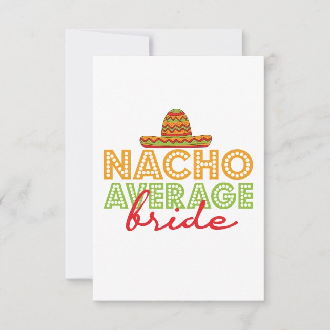 Nacho Average Mexican Bröllop Cinco De Mayo Tack Kort (Framsida)