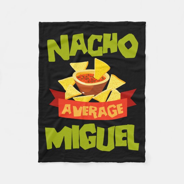 Nacho Average Miguel Rolig Födelsedagspersonlig Fleecefilt (Framsidan)