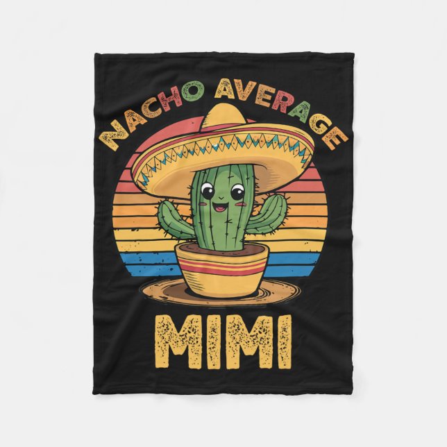 Nacho Average Mimi Matchande Mexikanska Cinco De M Fleecefilt (Framsidan)