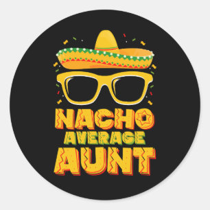 Nacho Average Moster Cinco De Mayo Matching Family Runt Klistermärke