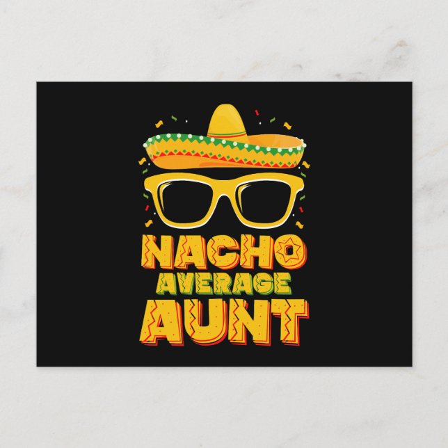 Nacho Average Moster Cinco De Mayo Matching Family Vykort (Framsida)