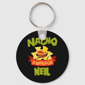 Nacho Average Neil Rolig Födelsedagspersonlig Nyckelring