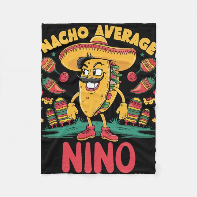 Nacho Average Nino mexikansk matchande Cinco De Ma Fleecefilt (Framsidan)
