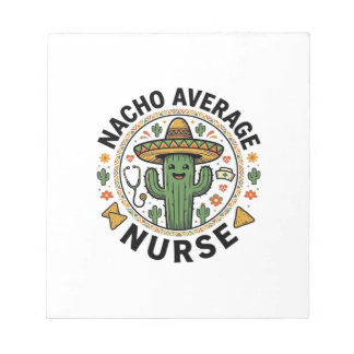 Nacho Average Nurse Cactus Fiesta Shirt Design_1 Anteckningsblock