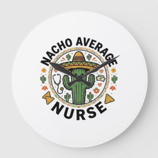 Nacho Average Nurse Cactus Fiesta Shirt Design_1 Stor Klocka