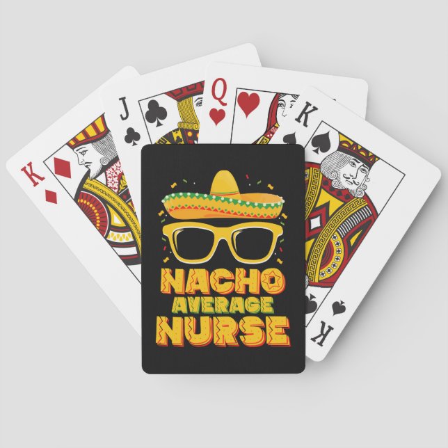 Nacho Average Nurse Cinco De Mayo Matching Family Casinokort (Baksidan)