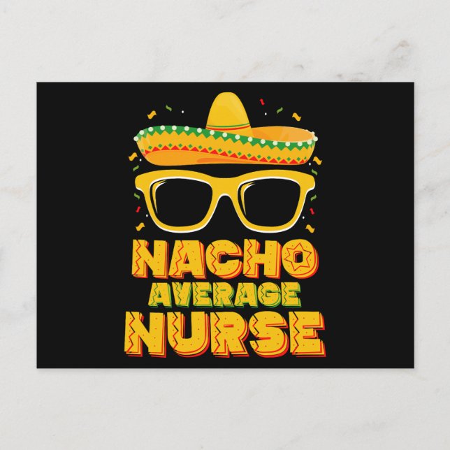 Nacho Average Nurse Cinco De Mayo Matching Family Vykort (Framsida)