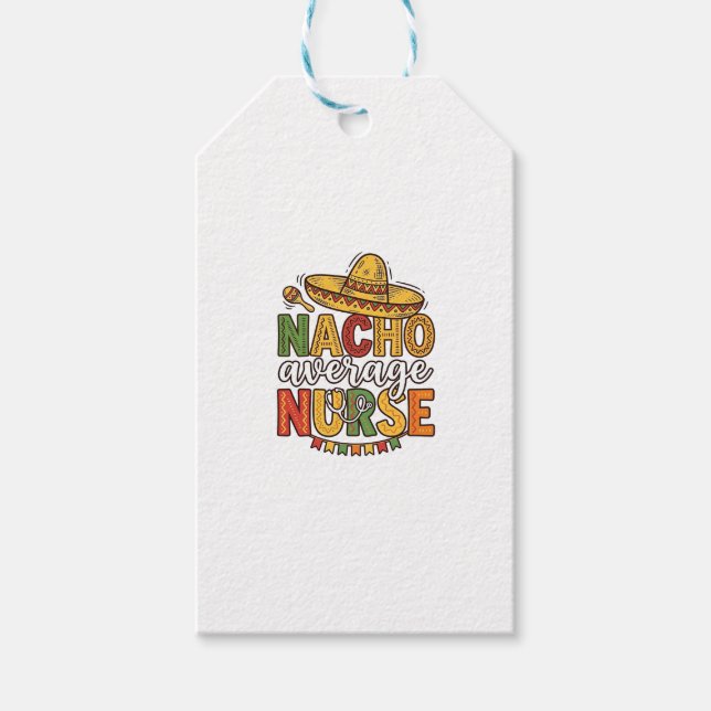 Nacho Average Nurse Cinco De Mayo T-shirt-design_1 Presentetikett (Framsidan)