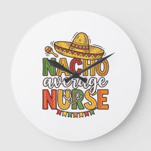 Nacho Average Nurse Cinco De Mayo T-shirt Design_1 Stor Klocka