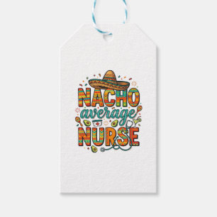 Nacho Average Nurse Fiesta Vector Skjorta Design_1 Presentetikett