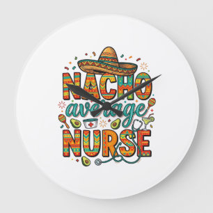 Nacho Average Nurse Fiesta Vector Skjorta Design_1 Stor Klocka