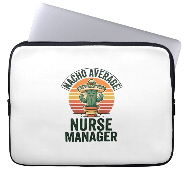 Nacho Average Nurse Manager Rolig Cactus Tröja_1 Laptop Fodral (Framsidan)
