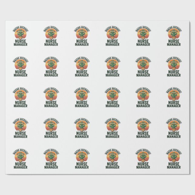 Nacho Average Nurse Manager Rolig Cactus Tröja_1 Presentpapper (Platt)