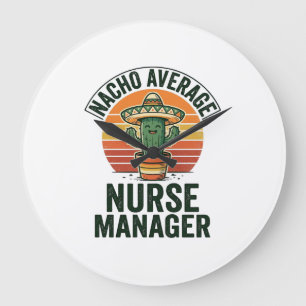 Nacho Average Nurse Manager Rolig Cactus Tröja_1 Stor Klocka
