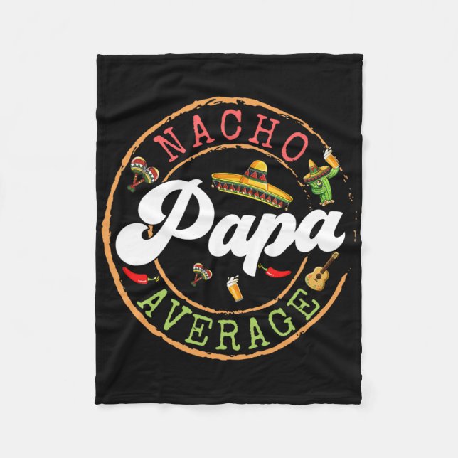 Nacho Average Papa Cactus Cinco De Mayo Matchande  Fleecefilt (Framsidan)