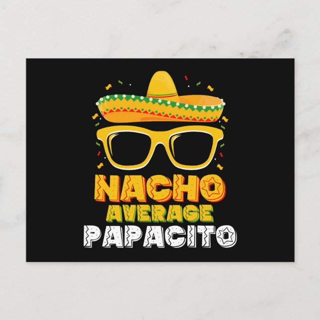 Nacho Average Papacito Pappa Family Cinco De Mayo Vykort (Framsida)