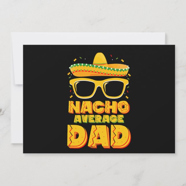 Nacho Average Pappa Cinco De Mayo Matchande Familj Inbjudningar (Framsida)