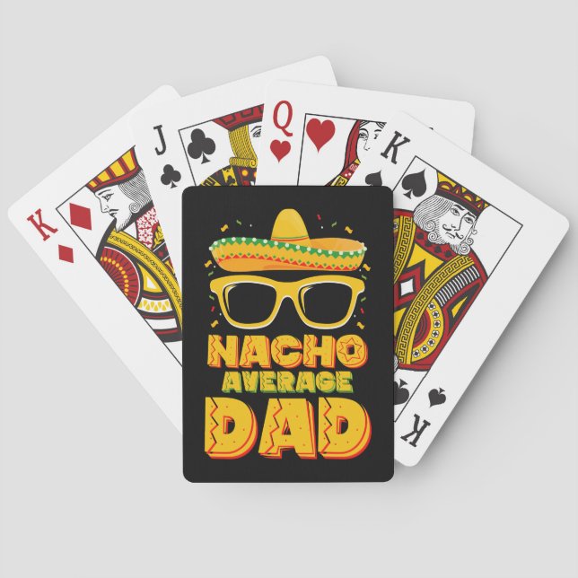 Nacho Average Pappa Cinco De Mayo Matching Family Casinokort (Baksidan)