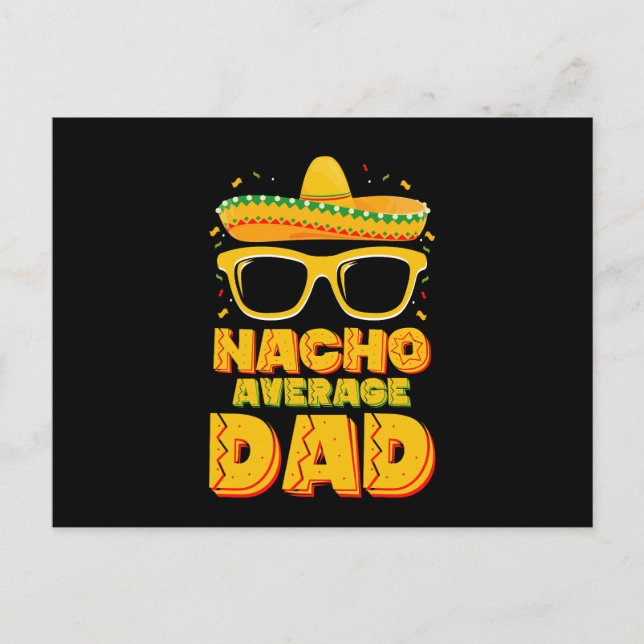 Nacho Average Pappa Cinco De Mayo Matching Family Vykort (Framsida)