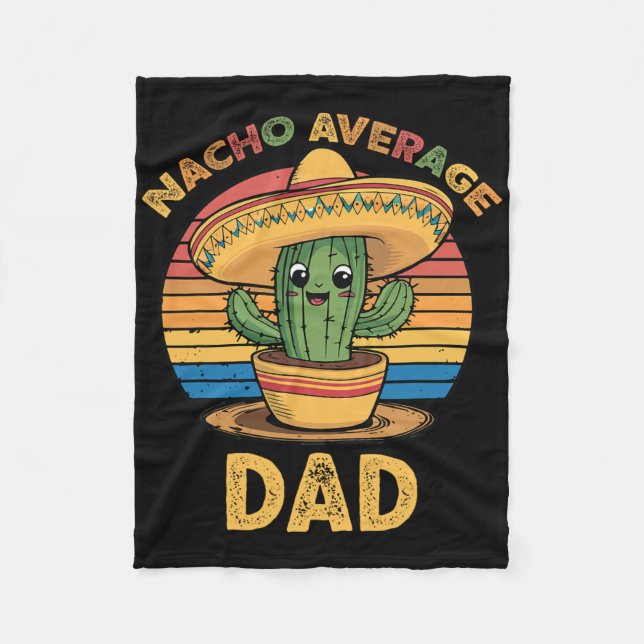 Nacho Average Pappa Matching Mexican Cinco De Mayo Fleecefilt (Framsidan)