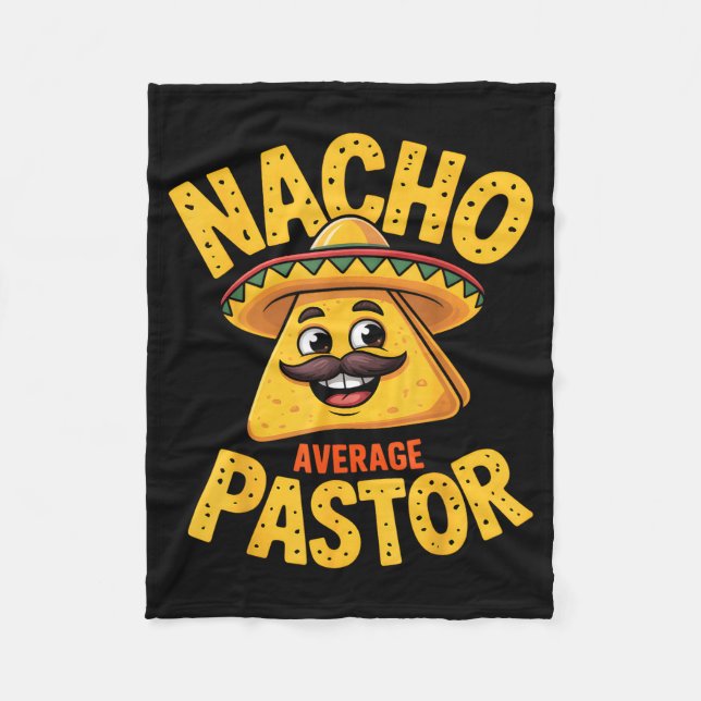 Nacho Average Pastor Funny Christian  Fleecefilt (Framsidan)