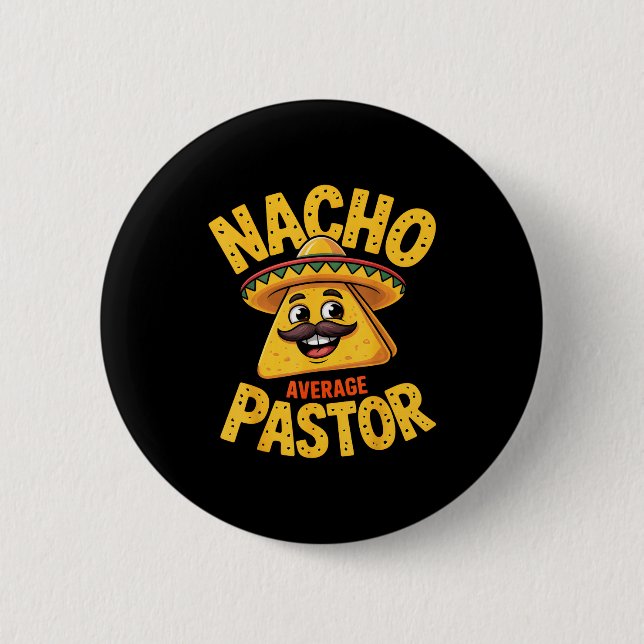 Nacho Average Pastor Funny Christian  Knapp (Framsida)