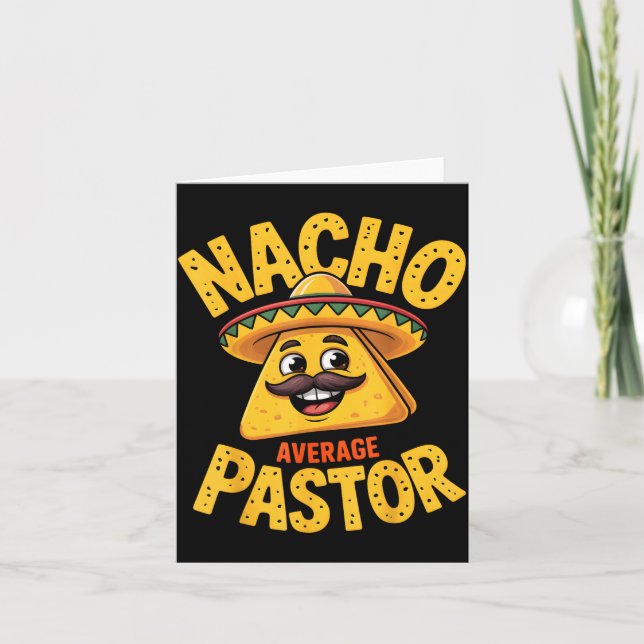 Nacho Average Pastor Rolig Kristendomen  Kort (Framsida)