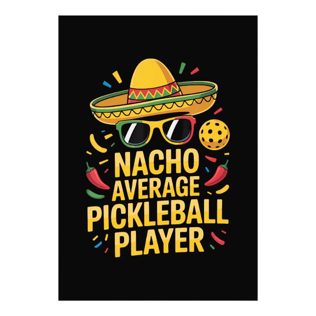 Nacho Average Pickleball Player Fototryck (Framsidan)