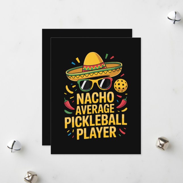 Nacho Average Pickleball Player Julkort (Fram/Back In Situ)