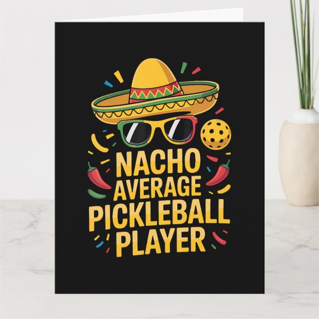 Nacho Average Pickleball Player Kort (Framsida)
