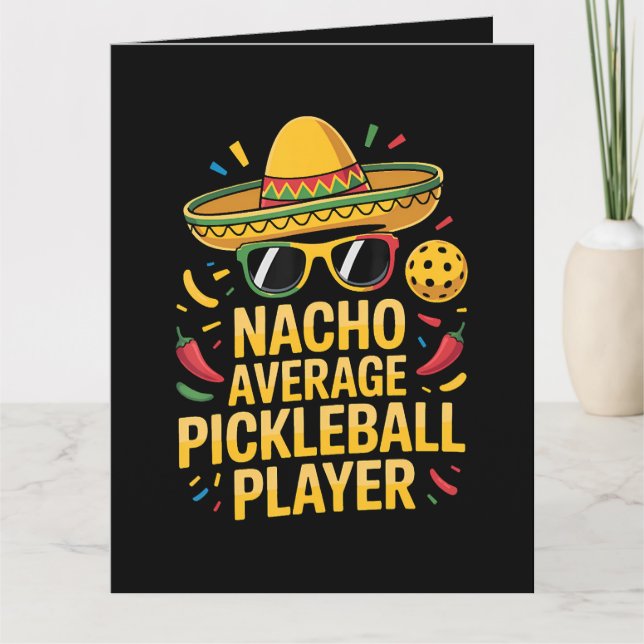 Nacho Average Pickleball Player Tack Kort (Framsida)
