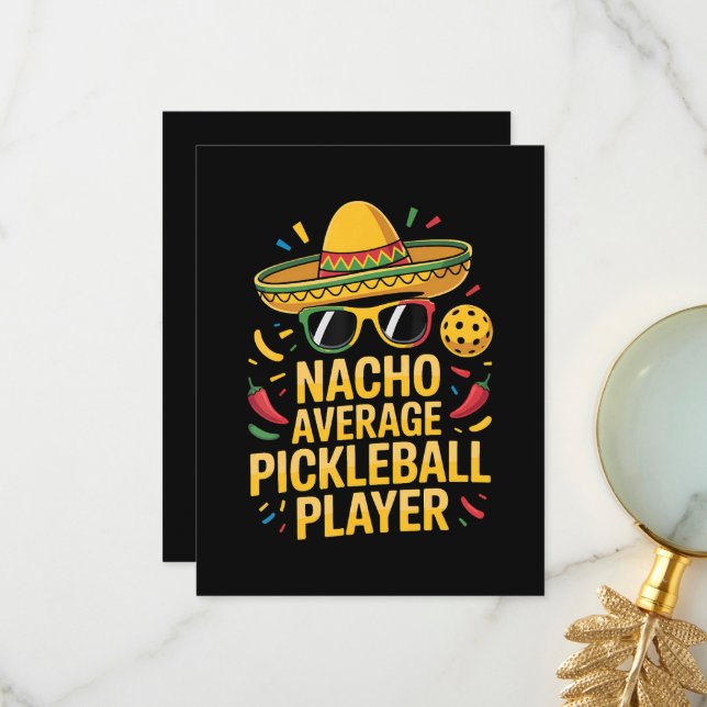 Nacho Average Pickleball Player Tack Kort (Fram/Back In Situ)