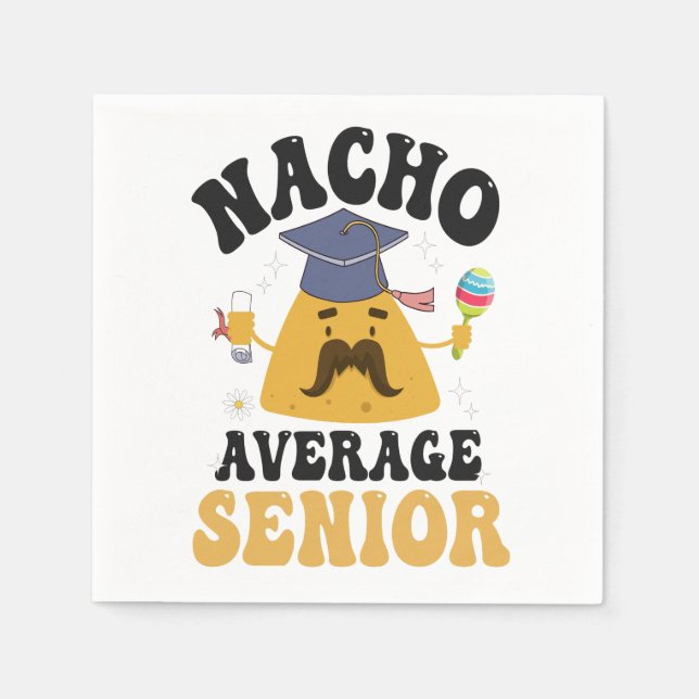 Nacho Average Senior Studenten Cinco De Mayo GIft Pappersservett (Framsidan)