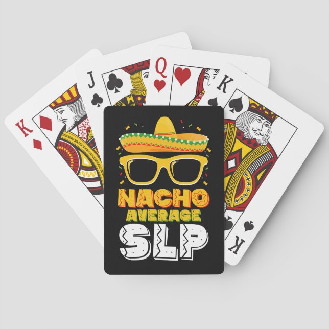Nacho Average SLP Tal Language Patholog Casinokort (Baksidan)