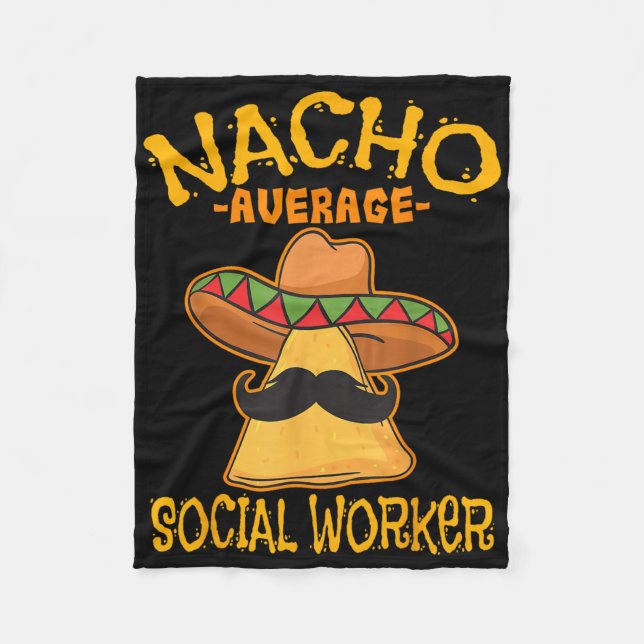 Nacho Average Social Worker Caseworkers Welfare Ci Fleecefilt (Framsidan)