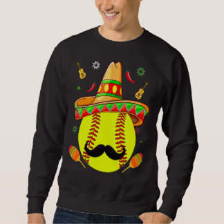 Nacho Average Softball Mexican Cinco De Mayo Fath Lång Ärmad Tröja
