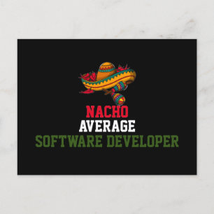 Nacho Average Software Developer Vykort