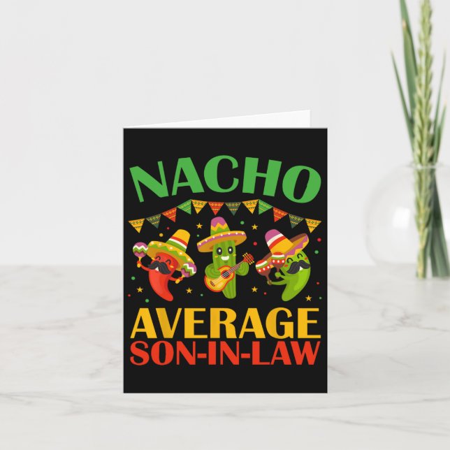 Nacho Average Son-in-law Funny Cinco De Mayo Mexic Kort (Framsida)