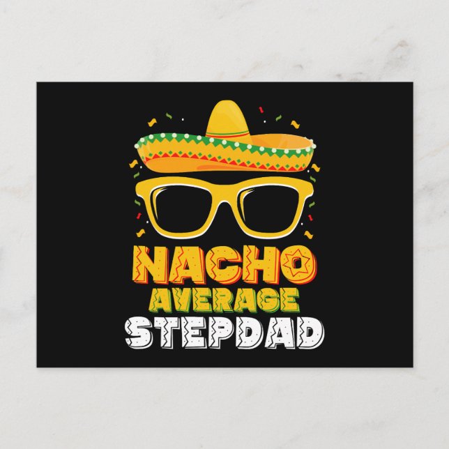 Nacho Average Stepdad Pappa Cinco De Mayo Vykort (Framsida)