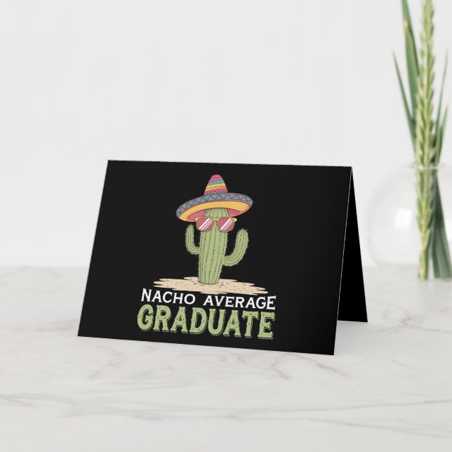 Nacho Average Student Cactus Studenten Mexican Tack Kort (Framsida)
