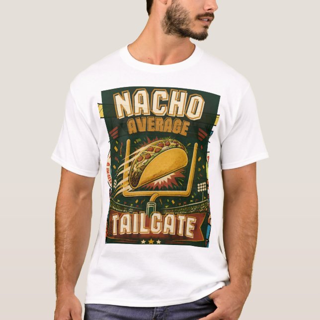Nacho Average Tailgate Rolig Fotboll Taco Tröja (Framsida)