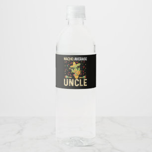 Nacho Average Uncle Cinco De Mayo Mexikansk Sombre Vattenflaskor Etikett