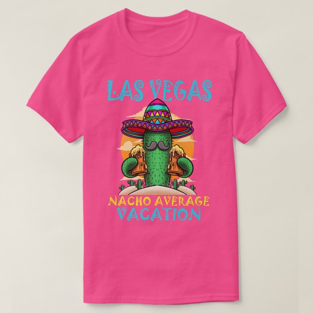 Nacho Average Vacation Las Vegas Funny Beer Cactus T Shirt (Design framsida)