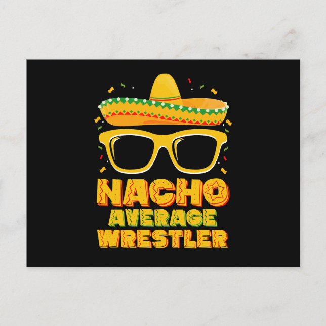 Nacho Average Wrestler Wrestling Cinco de Mayo Vykort (Framsida)