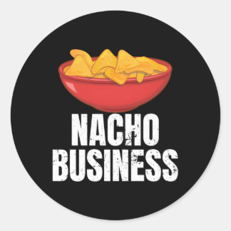 Nacho Business Nacho Mexican Food Runt Klistermärke