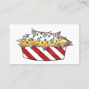 Nacho Chip Cheese Nachos Pub Restaurant Junk Food Visitkort