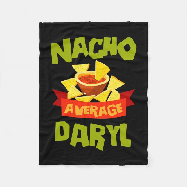 Nacho genomsnittlig daryl rolig födelsedagsnamn pr fleecefilt (Framsidan)