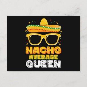 Nacho Genomsnittlig Drottning Tjej Familj Cinco De Vykort
