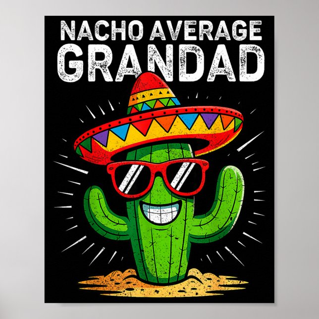 Nacho genomsnittlig farfar rolig cinco de mayo mex poster (Framsidan)