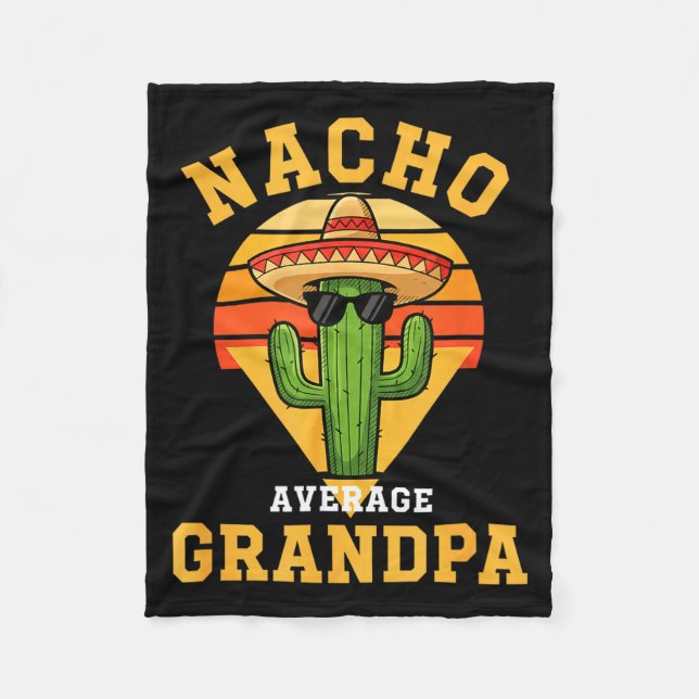 Nacho genomsnittlig farfar rolig kaktus sombrero c fleecefilt (Framsidan)